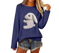 Sweatshirt Femme Oversize Casual, Sweat-Shirt sans Capuche Doux et Confortable avec de Jolies Rayures en Tricot Animal pour Un Confort Quotidien