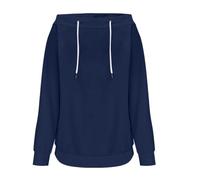 Sweatshirt Femme Oversize Fashion, Women’s Hoodless Sweatshirt Solid Color Off Shoulder Shoulder Loose Casual Pullover Top