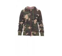 Sweatshirt femme - PAYPER - Freestyle - Vert camouflage - Manches raglan - Col capuche S