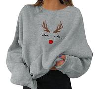 Sweatshirt Femme Sans Pour Courir Impression Graphique Amusante, Col Rond, Manches Longues, Sweatshirts, Cadeaux, Hauts Chemises Veste Polaire Col Femme, gris, S