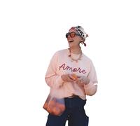 Sweatshirt femme She is Sunday Amore Rose M