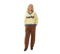 Sweatshirt femme She is Sunday Lucky Jaune L