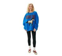 Sweatshirt femme She is Sunday Rodeo Bleu M