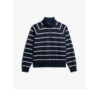 Sweatshirt femme Superdry Ath Henley Bleu M