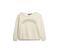 Sweatshirt femme Superdry Athletic Essentials Bardot Blanc XS