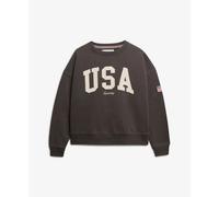 Superdry Sweatshirt Athletic Relaxed Femme Marron Taille L