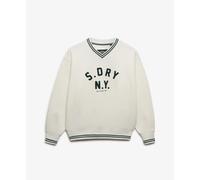 Superdry Country Club Applique V Sweatshirt Beige S Femme