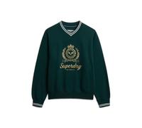 Superdry Country Club Loose V Sweatshirt Vert M Femme