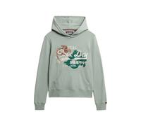 Superdry Sweat à capuche Tokyo VL Relaxed Fit Vert Femme S