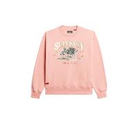 Superdry Travel Souvenir Loose Sweatshirt Rose S Femme