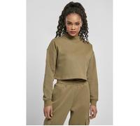 Sweatshirt femme Urban Classics cropped oversized high neck crew-grandes tailles - vert olive - 4XL XXXXXL