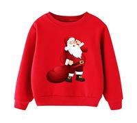 Sweatshirt Fille Enfants Lettres Imprimées Pulls Léger Sport Tenue Manches Longues Paules Profondes Pull Ample Confortable pour Automne Hiver Enfant 5-12 Ans