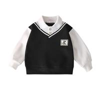 Sweatshirt Fille Enfants Pulls Décontracté Enfant Tricoté Uni Tenue Manches Longues Partie Lettres Imprimées Sweat-Shirts Solide pour Grande Taille 5-14 Ans