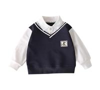 Sweatshirt Fille Enfants Pulls Décontracté Enfant Tricoté Uni Tenue Manches Longues Partie Lettres Imprimées Sweat-Shirts Solide pour Grande Taille 5-14 Ans