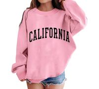 Sweatshirt Fille Plus Sweat Capuche en Velours Fashion Trendy Vêtement Printemps et Automne Décontracté Pull Col Rond Sweater Gym Jogging Running Course Survêtement Ado 7-14 Ans