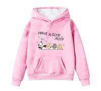 Sweatshirt Fille Poncho Plaid Oversize en Polaire Enfant Mignon Imprimé Cartoon Printemps et Automne Décontracté Pull Col Rond Sweater Super Douce Chaude Confortable Hiver