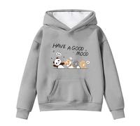 Sweatshirt Fille Poncho Plaid Oversize en Polaire Enfant Mignon Imprimé Cartoon Printemps et Automne Décontracté Pull Col Rond Sweater Super Douce Chaude Confortable Hiver