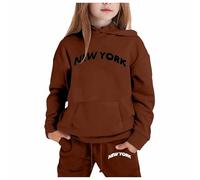 Sweatshirt Fille Poncho Plaid Oversize en Polaire Zippé Veste Doublée Hoodie Col Rond Sport Mode Vêtements Vêtement Hiver Chaud Gym Jogging Running Course Survêtement pour Enfants 2-7 Ans