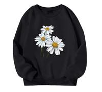 Sweatshirt Fille Pull Enfant Sweat Manches Longue Décontractés Ample Vêtements Sportswear Jumper Pullover Couleur Unie Basique Sport Casual Tunique Pull Baggy - Chemisier léger