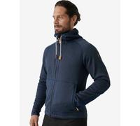 Fjällräven Sweatshirt polaire à capuche Övik, veste en polairepour homme, Bleu (Navy)-XL