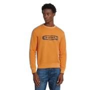 G-star Destroyed G Logo Washed Sweatshirt Orange M Homme