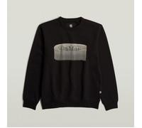 G-star Stacked Old Skool Logo Sweatshirt Noir L Homme