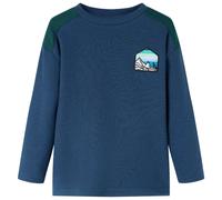 Sweatshirt Gaufré Pour Enfants Bleu Marine 104