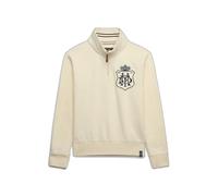 Superdry & Co Sweat-shirt 'Varsity' crème / bleu marine, Taille S