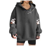 Sweatshirt Halloween Femme Col Rond Pull avec Graphique Imprimé Halloween Sweatshirt à Manches Longues Casual Halloween Streetwear Vêtements Chemisier Tops Sport Hauts Pullover Veste Automne Hiver
