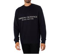 Sweatshirt Homme - ARMANI EXCHANGE - uni - Marine - Col arrondi L