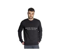 Sweatshirt Homme - ARMANI EXCHANGE - uni - Noir - Col arrondi - Meilleure qualité 100% coton XS