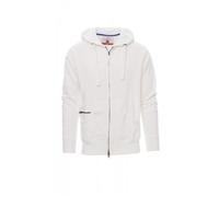 Sweatshirt homme Payper Hawaii+ - Blanc - Col capuche - Full zip SBS - Poches kangourou S
