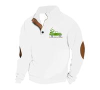 Sweatshirt Homme, Pull Homme Manches Longues sans Capuche Style DéContracté ÉLéGant avec Imprimé Feuilles TrèFles Confortable MéLange Respirant Tissu Saint Patrick Moderne