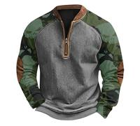 Sweatshirt Homme Style Essentiel - pièce Basique Garde-Robe intemporellesweat-Shirt, Pull-Over d'hiver à Manches Longues pour Homme, Grande Taille (Army Green, XXL)