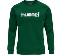 Sweatshirt - HUMMEL - hmlgo logo - Vert/blanc - Manches longues - Coton doux XS