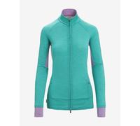 Sweatshirt Icebreaker ZoneKnit Merino Full Zip vert turquoise lilas femme - M