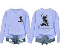 Sweatshirt « If I Ever Get Rabies You're High On My Bitin' List I Have Rabies Shirt Funny Bitin List Raccoon Tops », bleu ciel, M