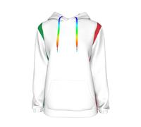 Sweatshirt Italie Oversize Italie Drapeau Lettres Graphiques Pull Col Rond Manches Longues Coupe Ample Sweat Vêtements Women Sweatshirt du S Au XXL