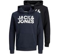 Sweatshirt - Jack & Jones - Noir - Cordon de serrage - Poche kangourou - Regular Fit S