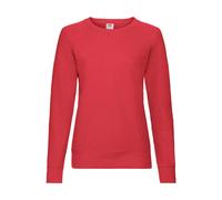 Sweatshirt lÃ©ger femme Fruit of the Loom Raglan Rouge XL
