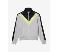 Sweatshirt Lacoste Piqué Block Full Zip gris noir jaune - M