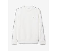 Sweatshirt Lacoste Stripe Band Fleece blanc - L