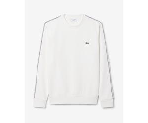 Sweatshirt Lacoste Stripe Band Fleece blanc - L