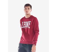 Sweatshirt Leone 1947 Crewneck Basic Big Logo grenat blanc - M