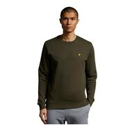 Lyle & Scott Hommes Sweat-Shirt Délavé Col Ras du Cou Vert Olive L