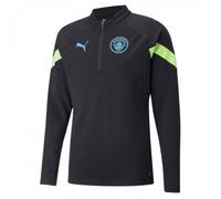 SWEATSHIRT MCFC TR 1/4 ZIP TOP - PUMA BLACK-FIZZY LIGHT L