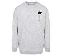 Merchcode Sweat-shirt 'Love In The Air' gris clair / noir, Taille L