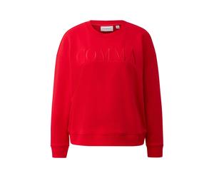 Sweatshirt molletonnÃ© Ã imprimÃ© dos et broderies femme COMMA Rouge 36