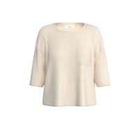 Sweatshirt molletonnÃ© Ã poche plaquÃ©e et manches trois-quarts femme COMMA Beige 42