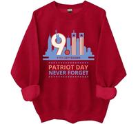 Sweatshirt Never Forget 9/11, We Will Never Forget 9/11 Shirt, National Day of Remembrance Shirts Women Man, bordeaux, S